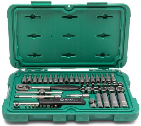 Sata Set de chei tubulare și clichet 1\4" 52buc