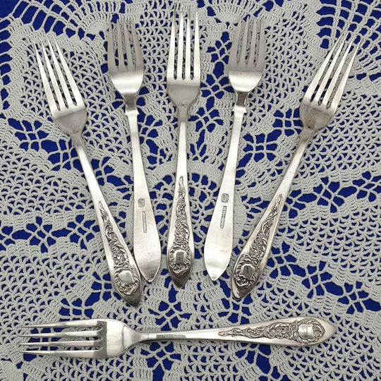 Savvas Design Silver Forks 6 Pieces 16cm Pir00012
