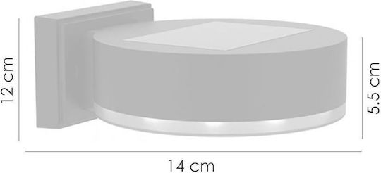 Strend Pro Montat pe perete Lampă Solară 10lm cu Alb Cald Lumină 14bucx12bucx5.5buccm