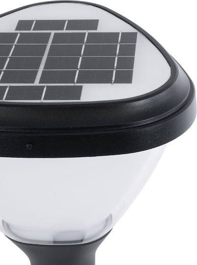 GloboStar Ηλιακό Φωτιστικό Δαπέδου Φανάρι 10W 180lm Ψυχρό Λευκό 6000K με Φωτοκύτταρο IP65