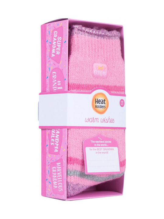 Heat Holders Femei Șosete cu Model Roz 1Pachet