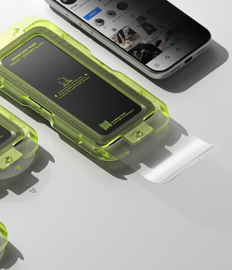 Ringke Easy Slide Privacy Gehärtetes Glas 2 Stück Iphone 17 Pro Max Schwarz