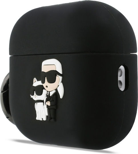 Karl Lagerfeld Charging Station with Hook in Black color for Apple AirPods Pro 3