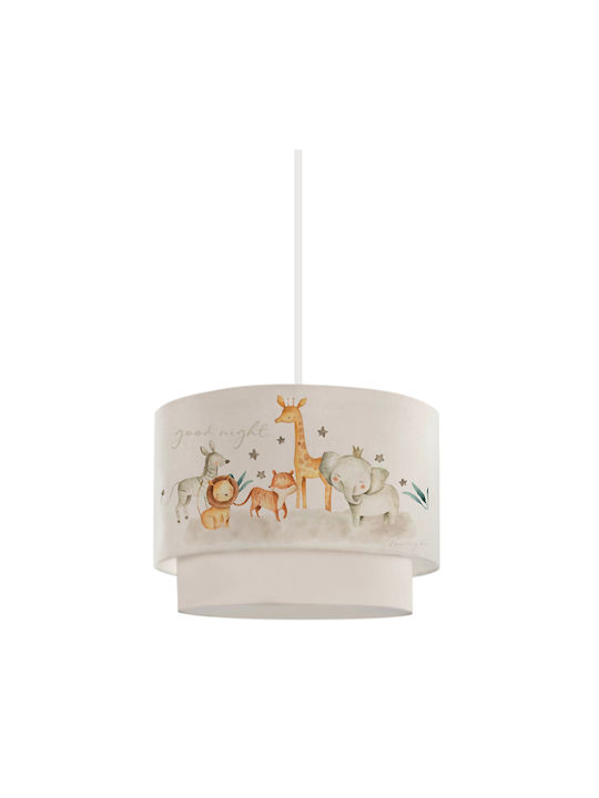 Megapap Kids Fabric Single Ceiling Light E27 Multicolour 60W 70x30cm