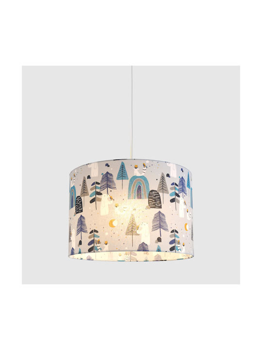 Veis Kids Fabric Single Ceiling Light E27 Forest Gray 60W 35x24cm