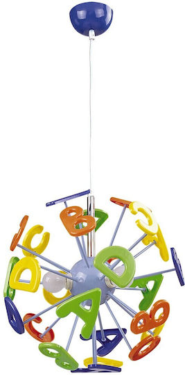 Rabalux Kronleuchter Kinderdeckenleuchte Deckenleuchte 40W mit Fassung E14 Colorful 40x40cm