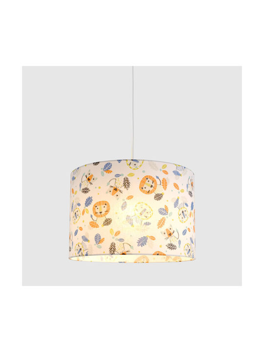Veis Lions Einfaches Licht Kinderdeckenleuchte Deckenleuchte 60W mit Fassung E27 Mehrfarbig 35x24cm