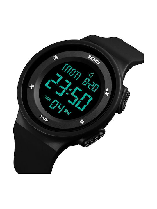 Skmei Digital Women's Watch with Black Rubber Strap