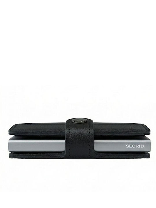 Miniwallet Leather Men's Wallet Cards with RFID Black