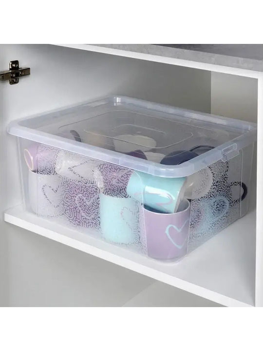 Vilde Vilde Kunststoff Aufbewahrungsbox mit Deckel Transparent 40x33x20cm