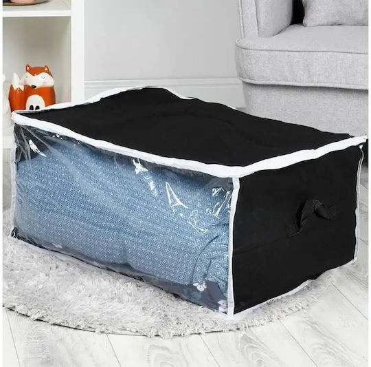 Vilde Fabric Storage Case For Clothes in Black Color 60x45x30cm 1pcs