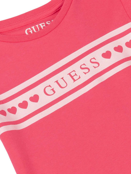 Children's Dress Short Sleeve Fuchsia