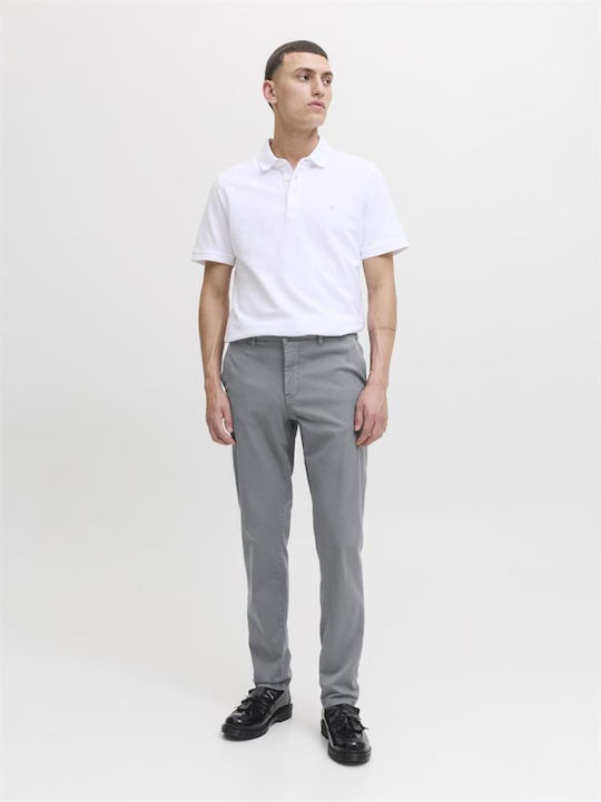 Pantaloni Chino Elastic Slim Fit Gri Granit