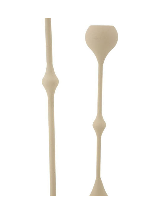 Mauro F Kerzenhalter-Set Metall in Beige Farbe 37cm 2Stück