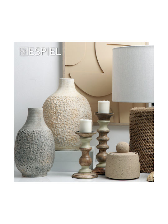 Espiel Decorative Vase Beige 18.5x18.5x31.5cm
