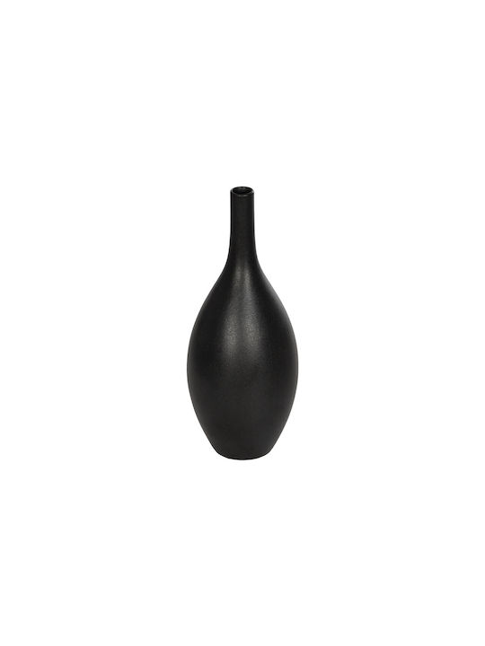 GloboStar Vază Decorativă Ceramică Artificial Garden Olrando Negru 8x8x20cm 1buc