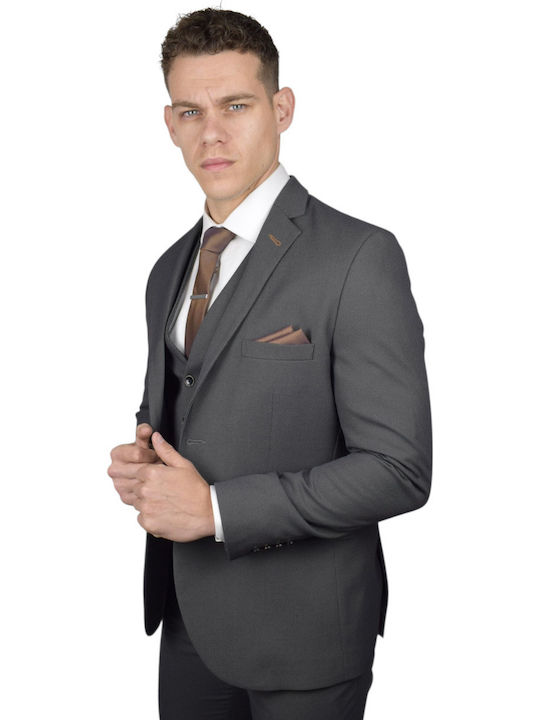 Мъжки Костюм С гиле Anthracite