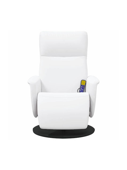 Modern Recliner from Faux Leather White M71xP90xH105cm