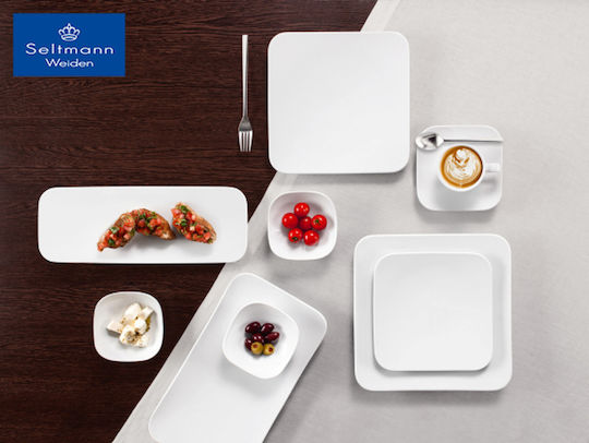 Espiel Coup Fine Serving Platter Rectangular White 35x20cm