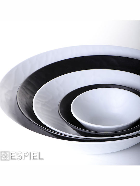 Espiel Wavy Πιατέλα Σερβιρίσματος Ορθογώνια Πλαστική Matte Black 40.5x16.5εκ. 6τμχ
