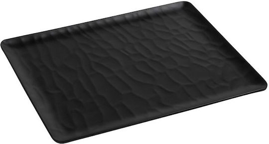 Espiel Wavy Matte Serving Platter Rectangular Black 32.5x26.5cm