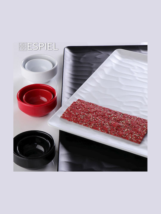 Espiel Wavy Matte Serving Platter Rectangular Black 53x16.2cm