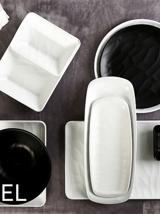 Espiel Wavy Matte Serving Platter Rectangular White 53x32.5cm