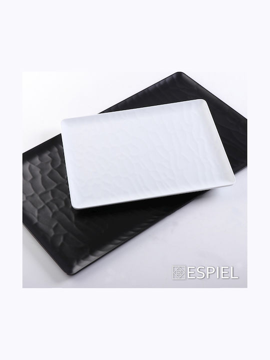 Espiel Wavy Matte Servierplatte Oval Kunststoff Weiß 53x16.2cm 24Stück
