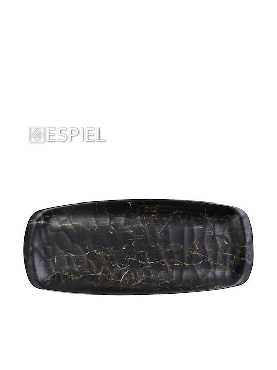 Espiel Black Wood Platou de Servire Dreptunghiular Plastic Maro 40.5x16.5buc 1buc