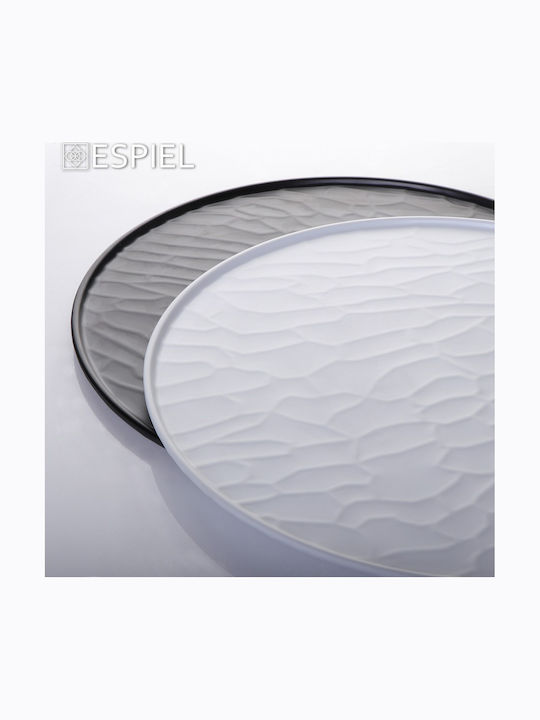 Espiel Wavy Serving Platter Black with Diameter 40cm
