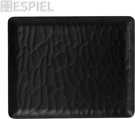 Espiel Wavy Matte Serving Platter Rectangular Black 53x32.5cm