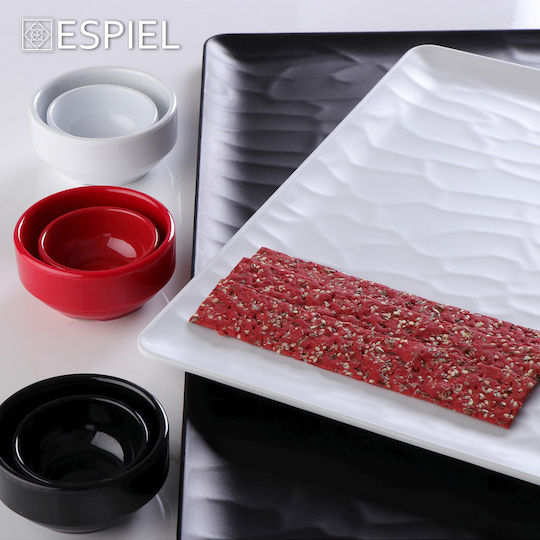 Espiel Wavy Matte Serving Platter Rectangular White 40x16cm