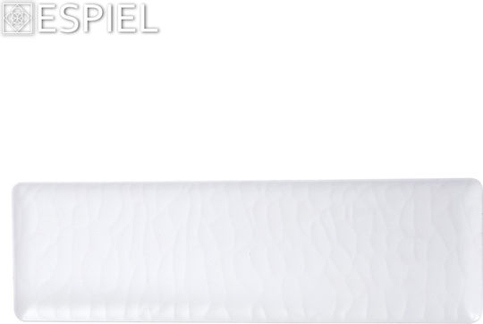 Espiel Wavy Matte Platou de Servire Dreptunghiular Plastic Albă 53x16.2buc 1buc