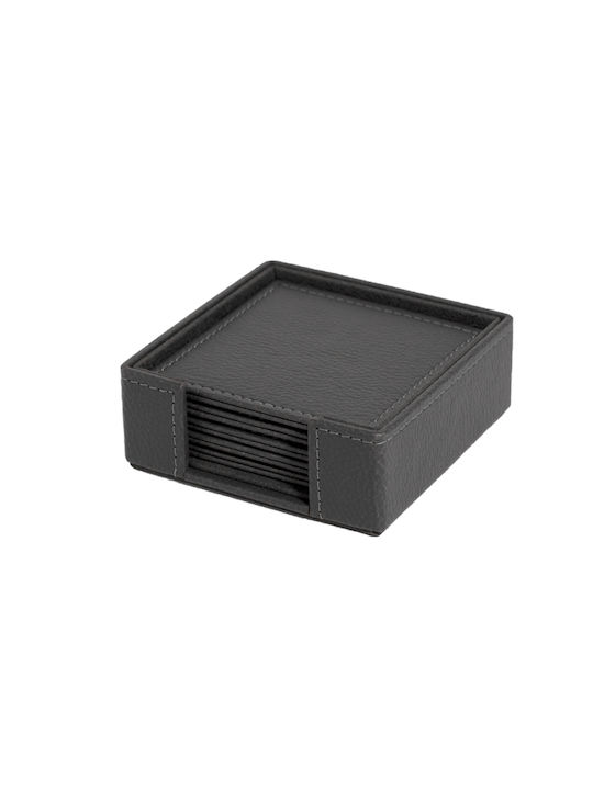 VNC Σουβέρ από Δερματίνη με Βάση Μαύρο 10.5x10.5cm 5τμχ VNC Σουβέρ από Δερματίνη με Βάση Μαύρο 10.5x10.5cm 5τμχ