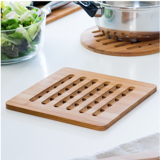 Excellent Houseware Заоблено Сувенир Дърво Кафяв 20см 4бр