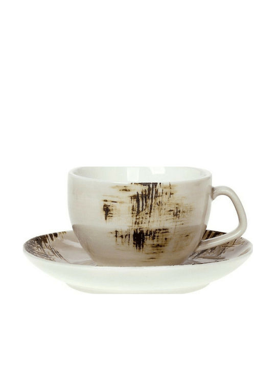 Cryspo Trio Country Σετ Φλιτζάνια Espresso από Πορσελάνη Beige 70ml 6τμχ