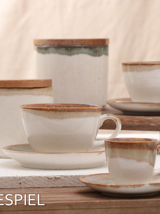 Espiel Essentials Cană Cappuccino Ceramică Bej 350ml