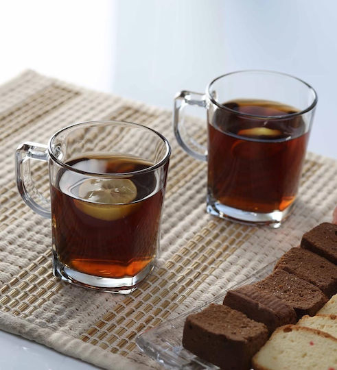 Espiel Carre Σετ Φλιτζάνια Espresso Γυάλινα Διάφανα 75ml 6τμχ