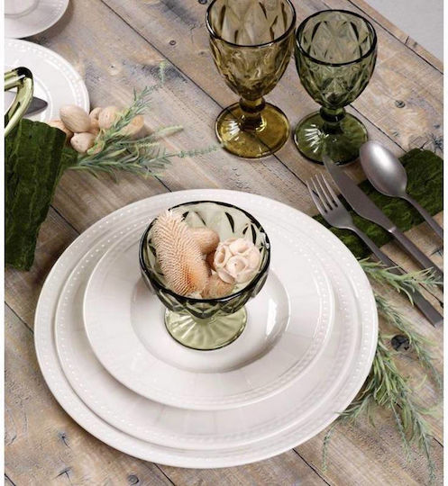 Cryspo Trio Tasse Tee aus Porzellan Ivory Cream 230ml