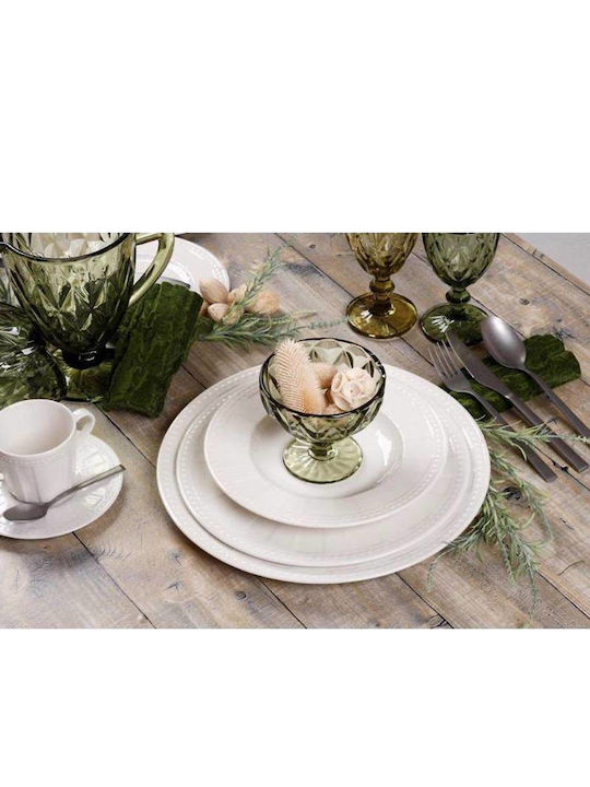 Cryspo Trio Σετ Φλιτζάνια Tσαγιού από Πορσελάνη Ivory Cream 230ml 6τμχ