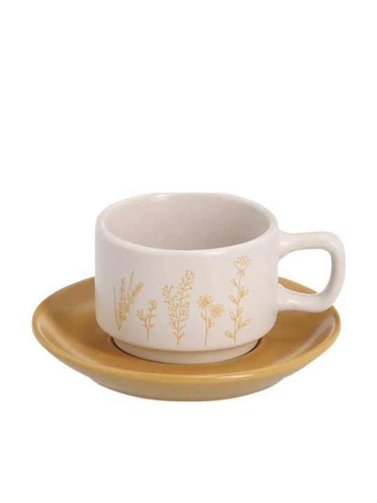 Zeller Σετ Φλιτζάνια Espresso Κεραμικά Πολύχρωμα 70ml 4τμχ