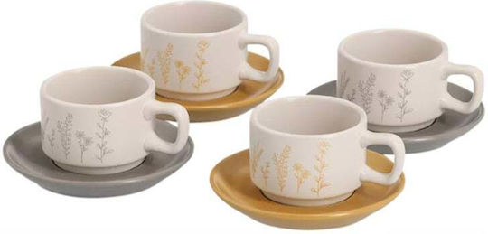 Zeller Set of Cups Espresso Ceramic Multicolored 70ml 8pcs
