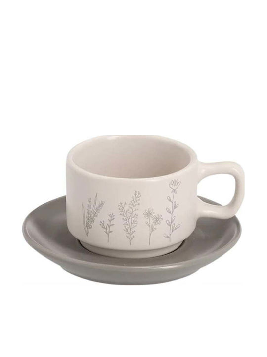 Zeller Σετ Φλιτζάνια Espresso Κεραμικά Πολύχρωμα 70ml 4τμχ