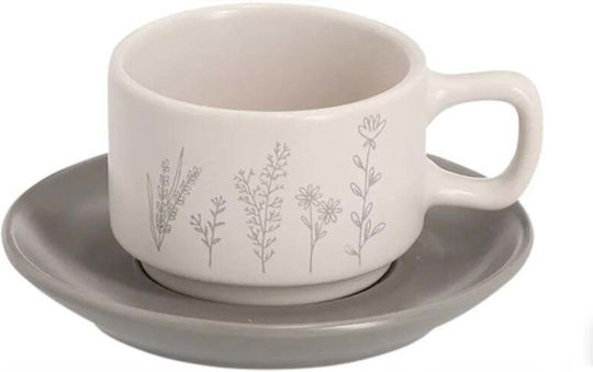 Zeller Set of Cups Espresso Ceramic Multicolored 70ml 8pcs