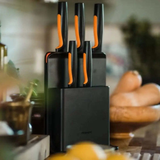 Fiskars Functional Form Комплект Ножове с Основа от Неръждаема Стомана 5 Бройки