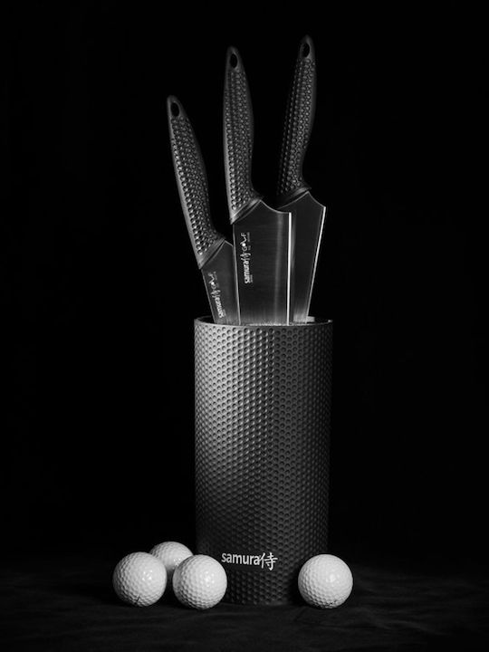 Samura Knife Set with Block from Stainless Steel 4pcs