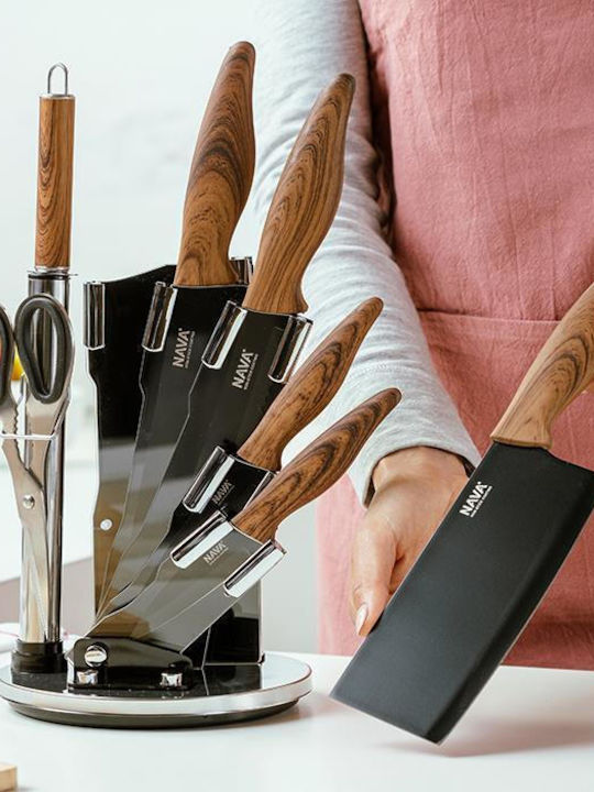 Nava Knife Set with Block from Stainless Steel 7pcs