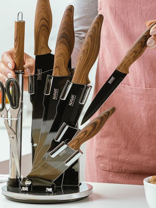 Nava Knife Set with Block from Stainless Steel 7pcs
