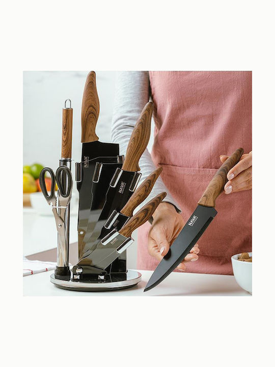 Nava Knife Set with Block from Stainless Steel 7pcs