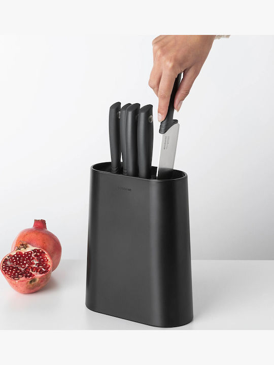 Brabantia Tasty Knife Set with Block from Stainless Steel 5pcs